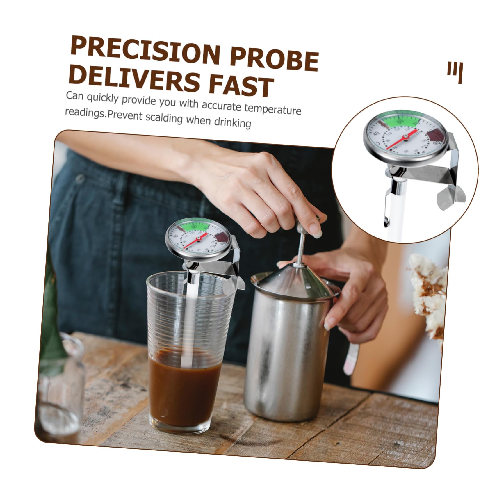 Kaffee Milch Thermometer Analoges Fleisch Lebensmittel Grill BBQ Koch Küchen Kaf