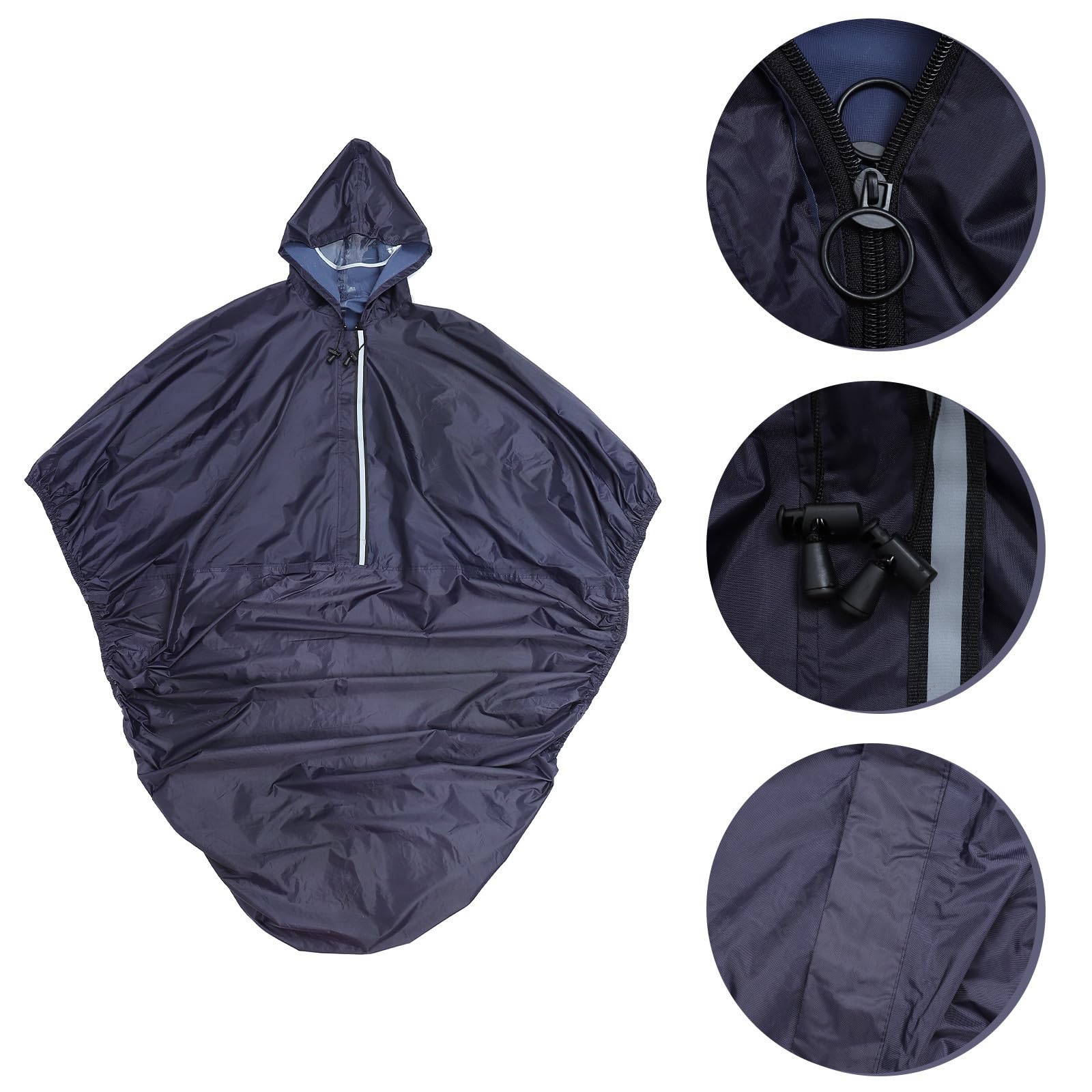 Poncho de Pluie pour Fauteuil Roulant Adulte en Polyester Taffeta Pvc | Pliable et Portable, Facile à Emporter, Usage Extérieur Toute Saison, Conçu pour Personnes Âgées