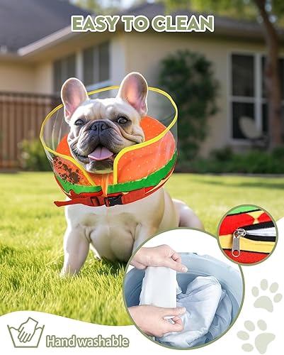Miniatura 5 de Bistup Conos inflables suaves para perros de tamaño mediano, collar de dona, alternativa después de la cirugía, cómodo y cómodo, para dejar de