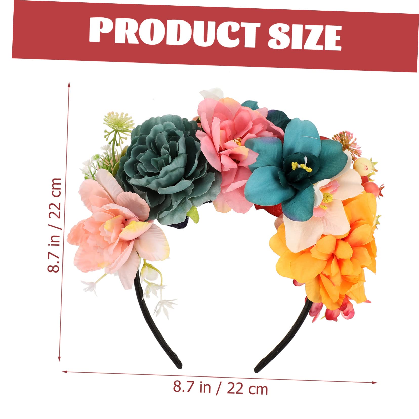 VICASKY 5stücke Braut Blumenkranz Haarschmuck Mit Verstellbarem Band Künstliche Blumenkrone Für Hochzeiten Partys Festivals Und Fotoshootings Elegantes Haarband Für Damen