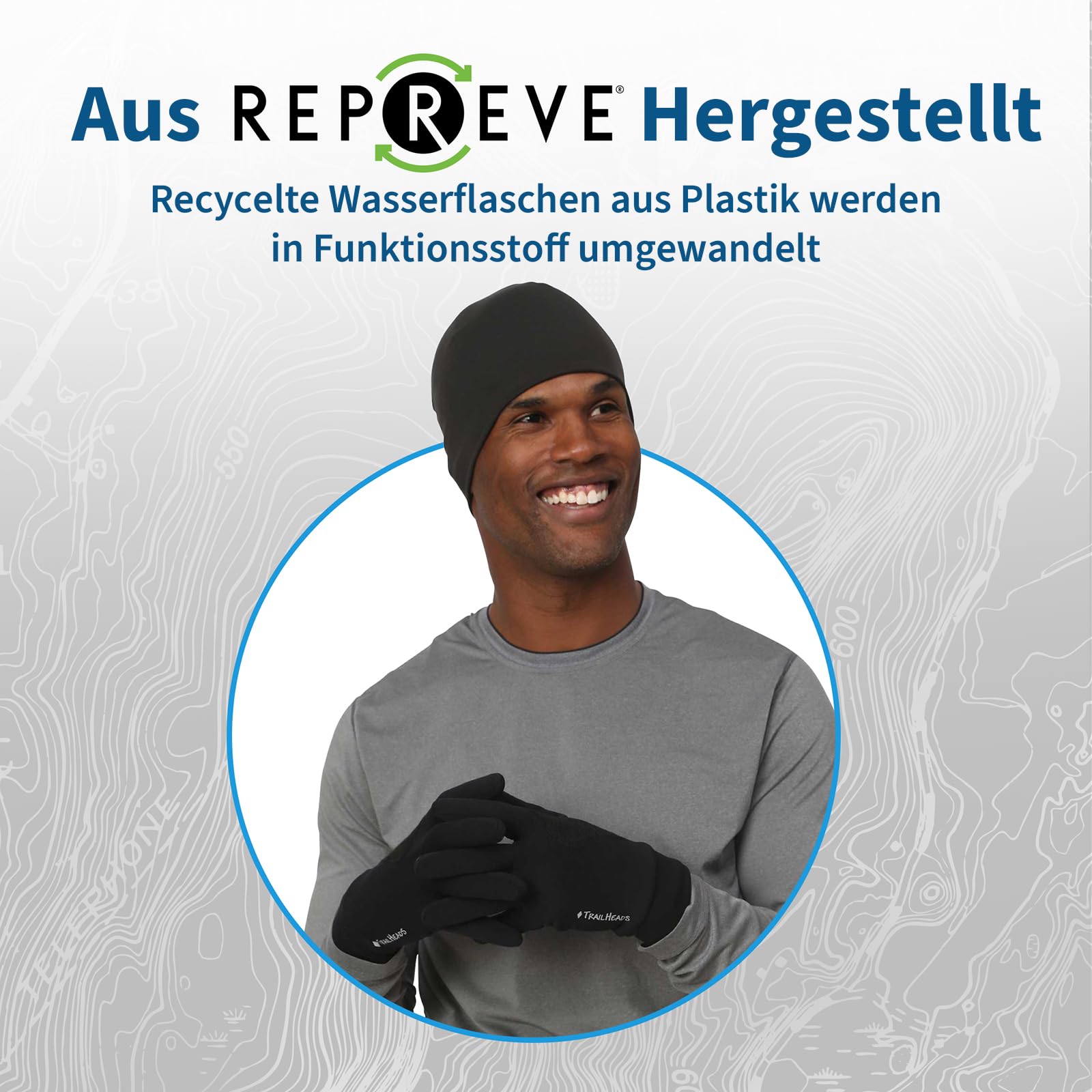 TrailHeads' "Power Stretch Laufhandschuhe für Männer - mit Touchscreen-Funktion