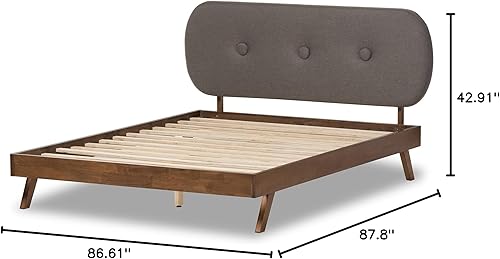 Miniatura 3 de Baxton Studio 424-7111-AMZ Plataforma, King, gris