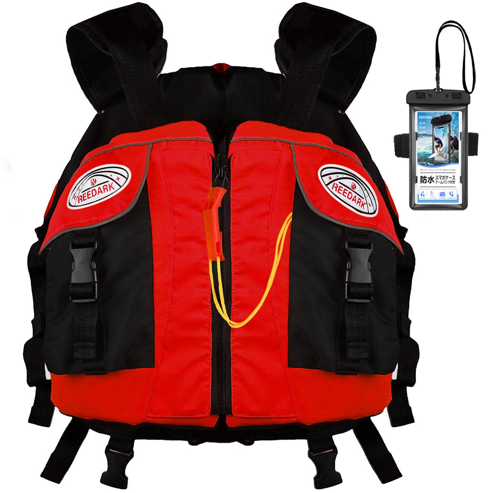 Amazon | REEDARK ライフジャケット ポケット付き 大人用 釣り