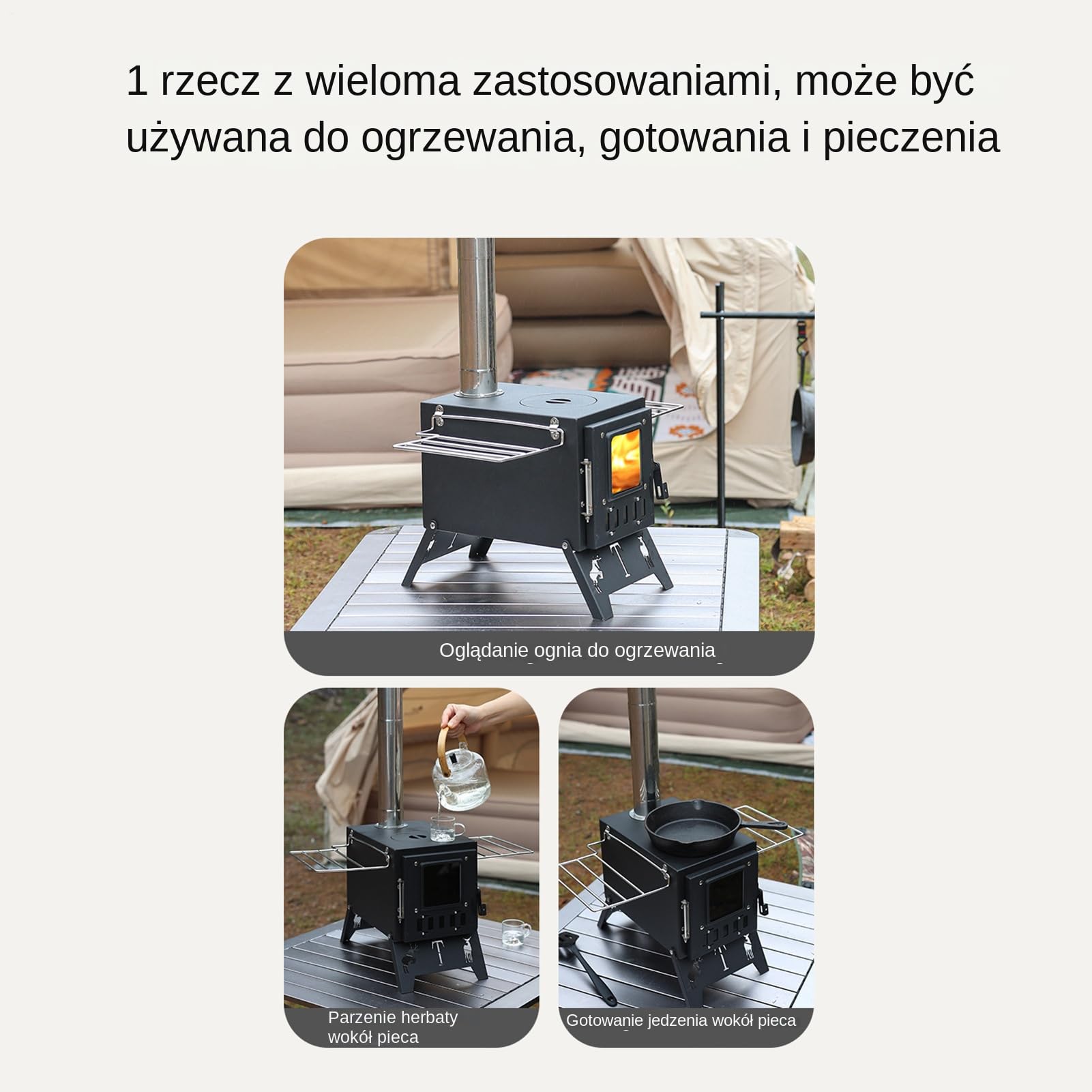 Przenośny piec kempingowy na drewno,przenośny kempingowy piec na drewno | Przenośny piec do gorącego namiotu do Gotowania na świeżym powie