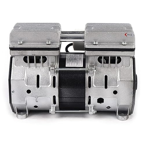 Miniatura 5 de Bomba de aire silenciosa de pistón de vacío sin aceite Bomba de aire de alto flujo de diafragma pequeña 5A 200L  Min- 2A100LMin 110V (110v 370W)