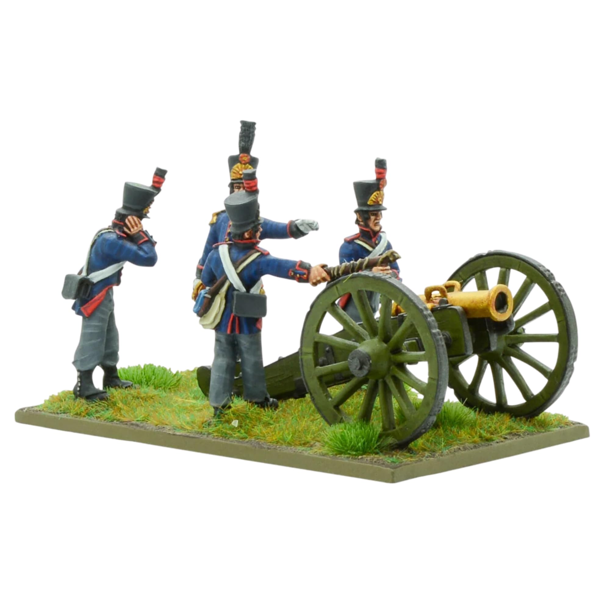 Wargames Delivered Napoleonic Dutch-Belgian Foot Artillery with 5.5-Inch Howitzer, Miniatures Bases Table Top Wargaming Plastic Model Kit