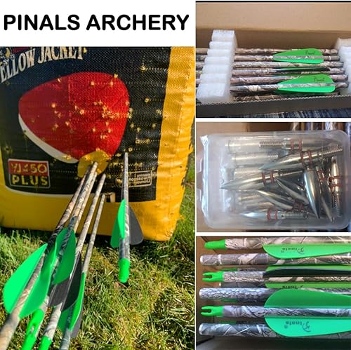 Miniatura 13 de Flechas de caza de carbono de 28 pulgadas 300 340 350 400 espina dorsal de carbono para arco recurvo compuesto práctica objetivo 28 30 pulgadas