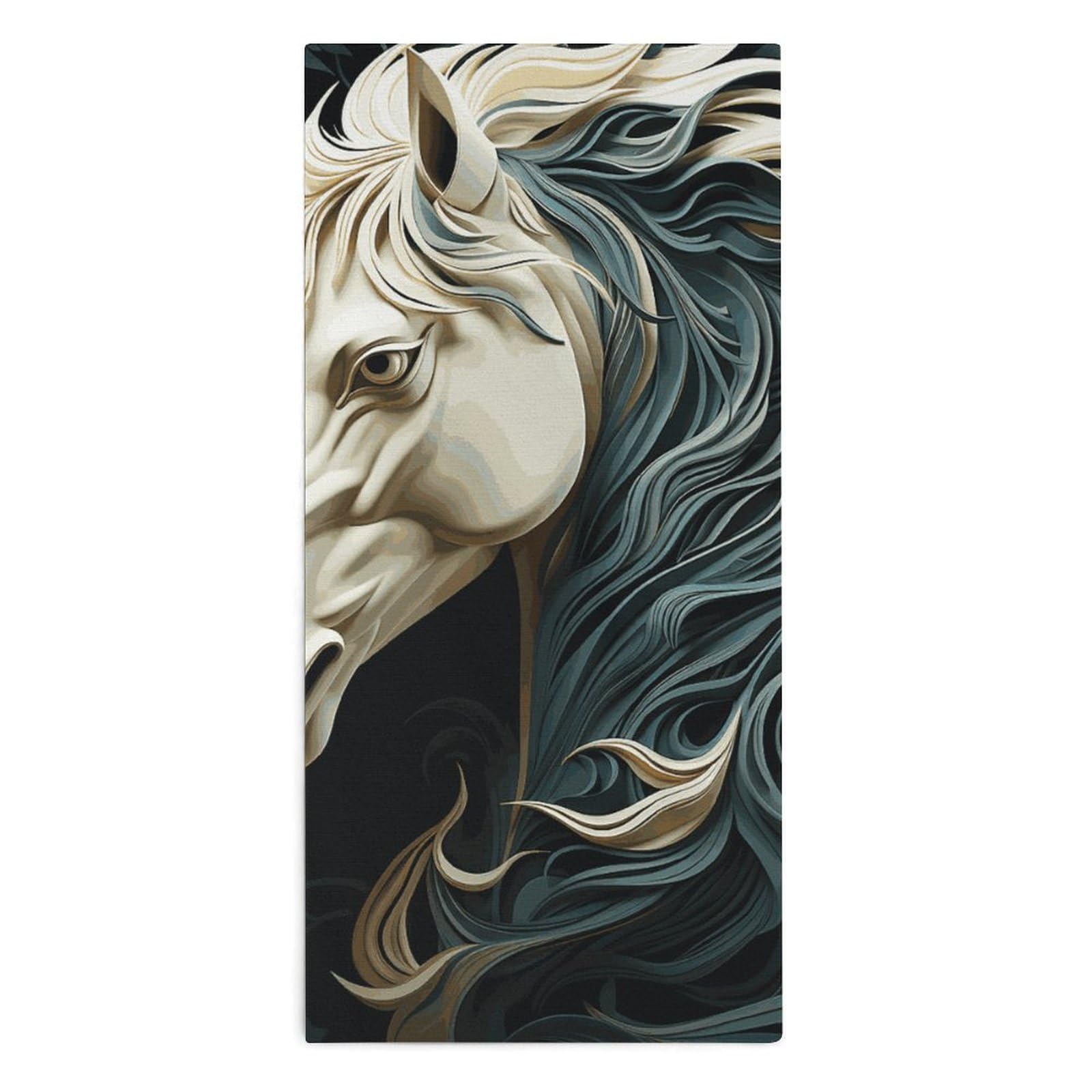 Serviette de bain séchage rapide pour cheveux et sport motif cheval