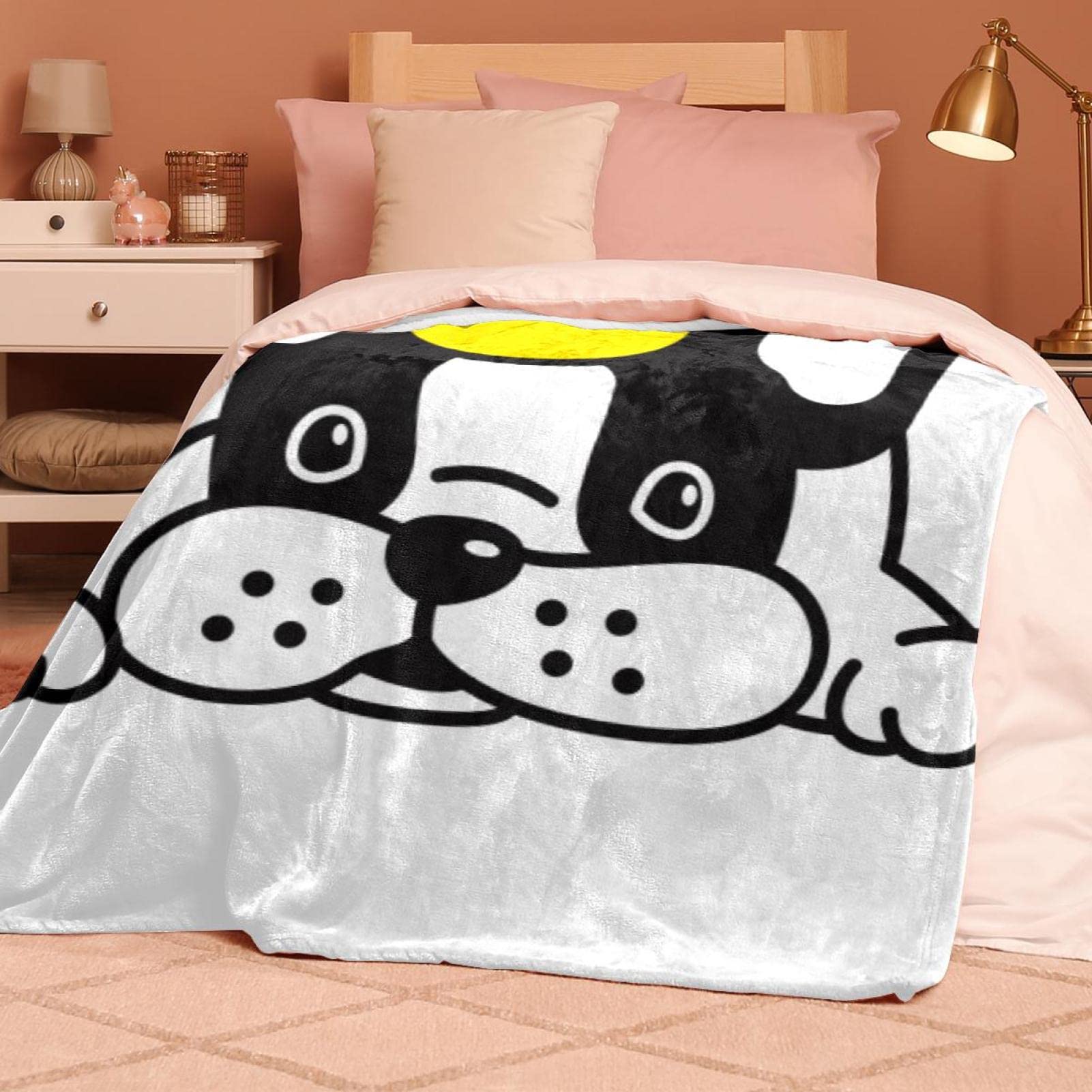 Couverture polaire légère en peluche pour chien bouledogue français canard chiot pour canapé