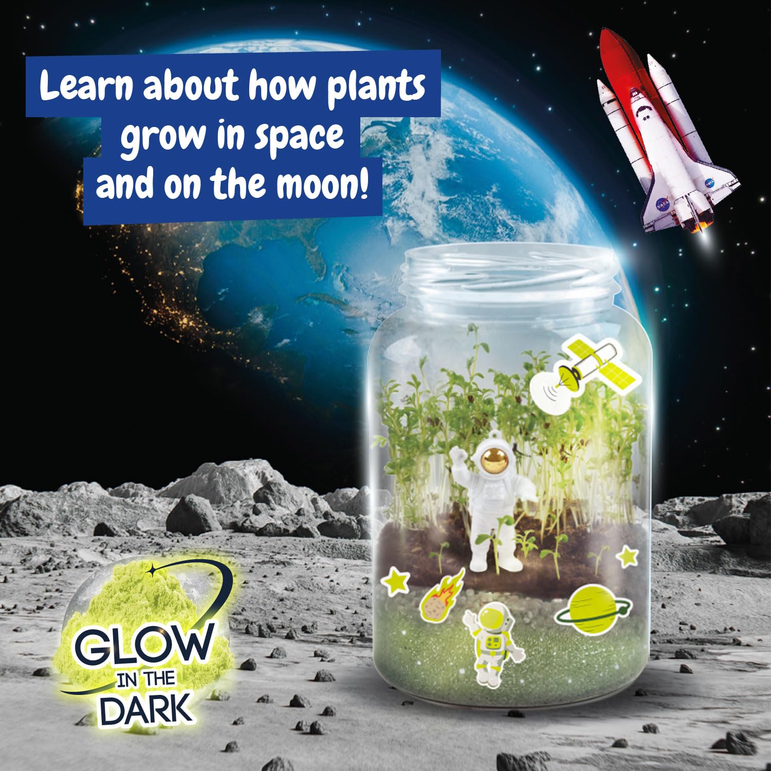 Science4you Moon Station NASA Terrarium Kit, Make Your Own Terrarium NASA - Image 3
