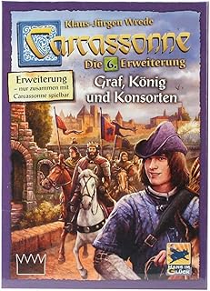 Comprar Hans im Glück, Carcassonne - GRAF, King and Consorts, 6ª expansión, Juego Familiar, Juego de Mesa, 2-6 Jugadores, a Partir de 7 años, más de 40 Minutos, alemán