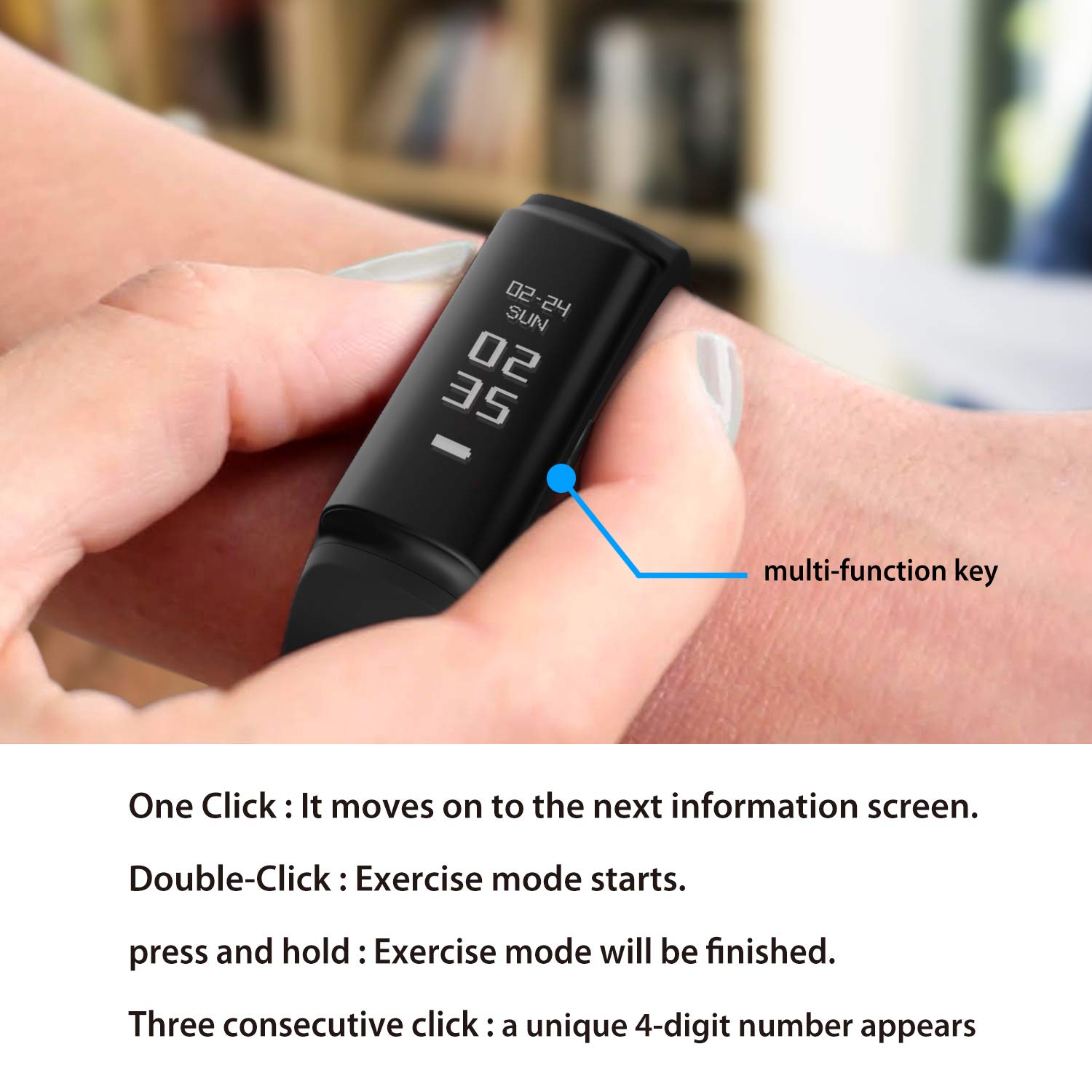 Partron Urban S+ PWB-250 Fitness Band Multi-function Key