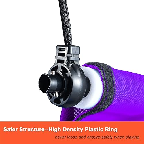 Miniatura 8 de Columpio de árbol de platillo de 43 pulgadas para niños, columpio redondo volador resistente, textil impermeable y resistente a todo tipo de clima,