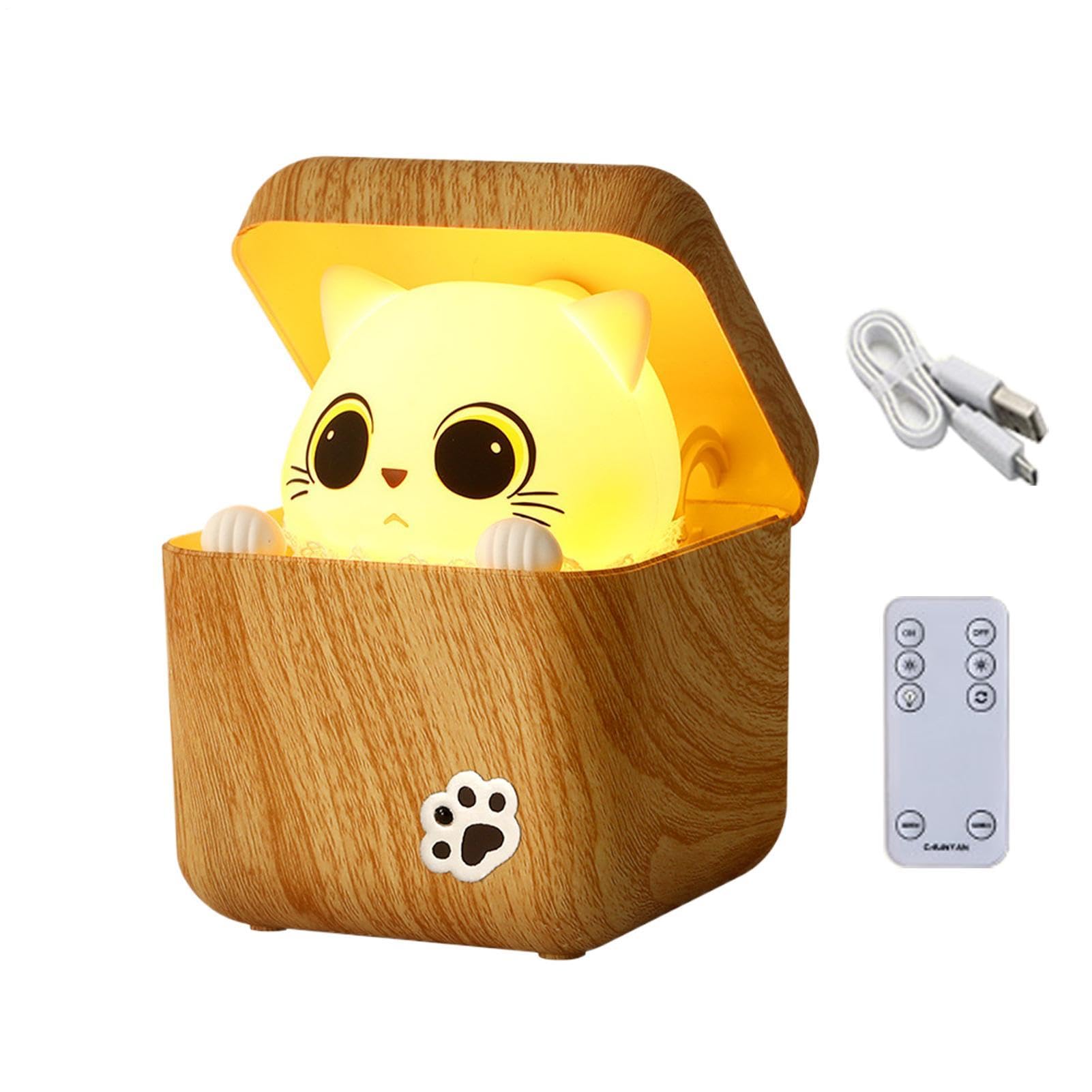 Luce Notturna Carina USB Ricaricabile Gatto che si Nasconde Attivato dal