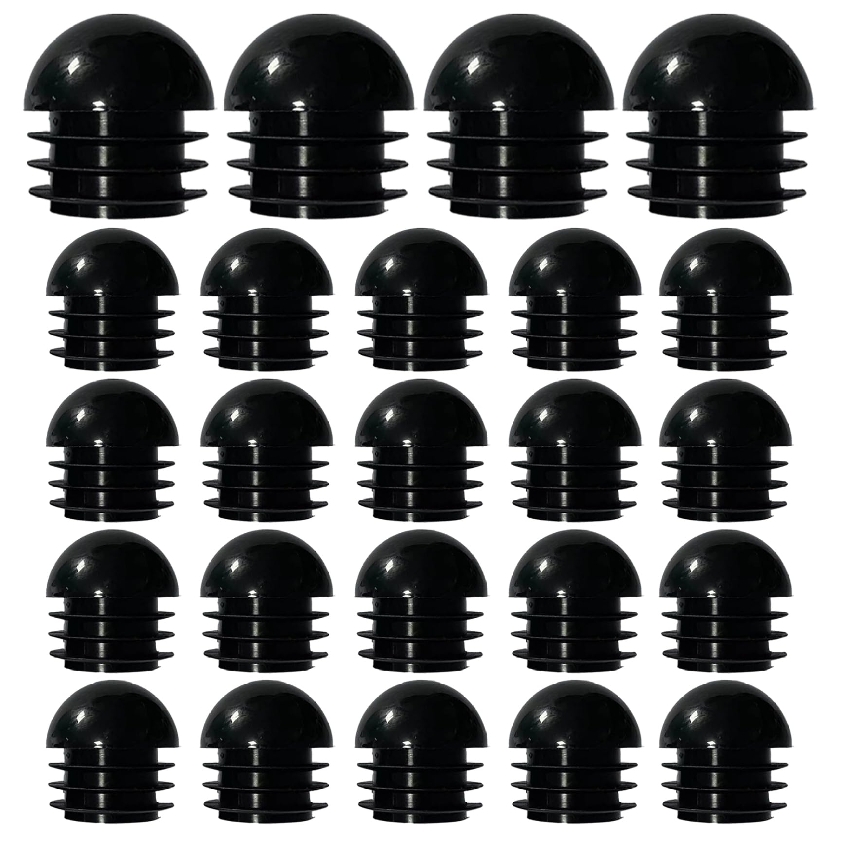 24PCS End Caps for Metal Tubing 16mm Round Plastic Tube Plugs Chair Pipe Inserts for Furniture Legs, Metal Post, Round Tubing and Fence Ends