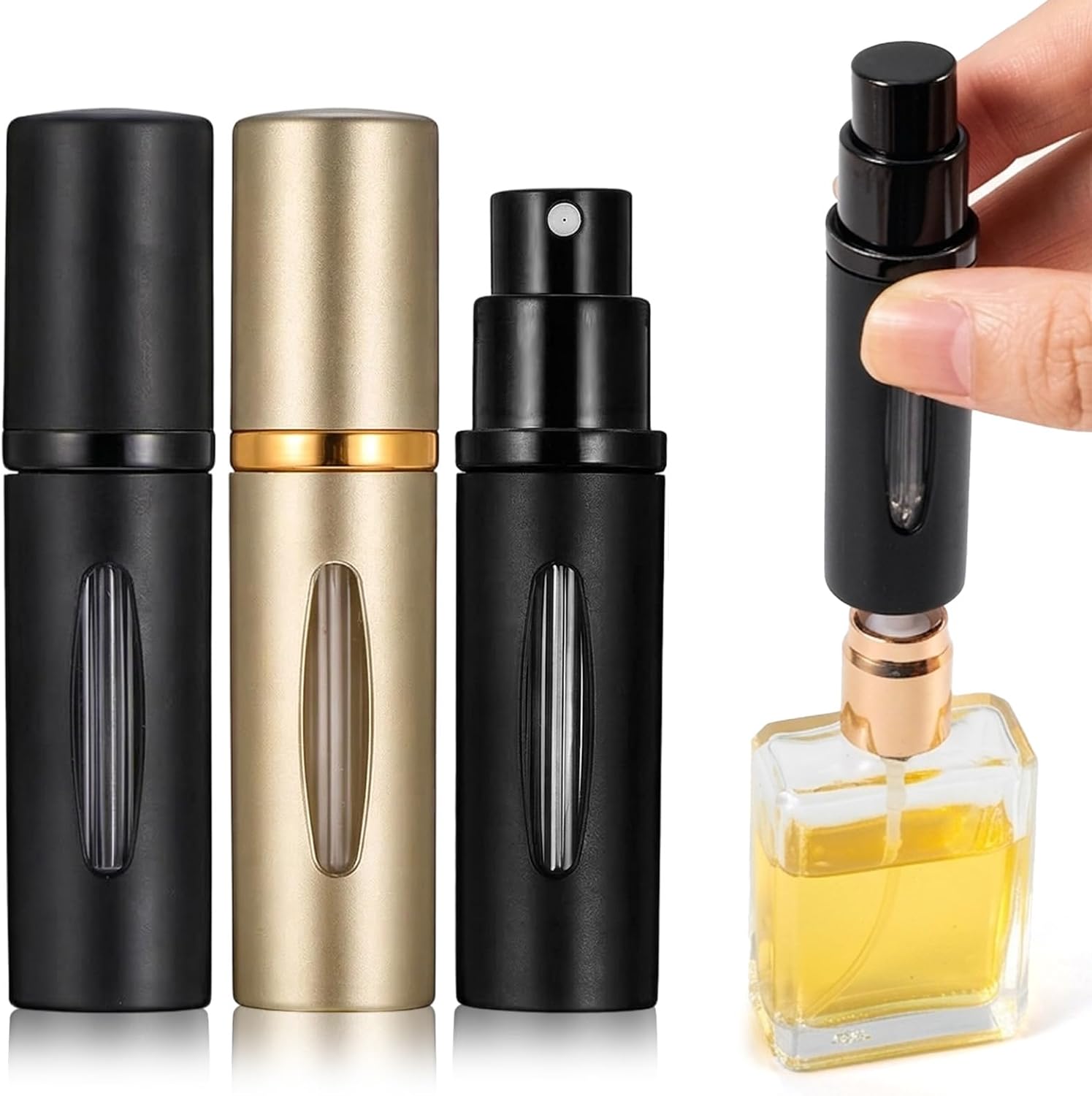 Rozpylacz do perfum, 5 ml, do ponownego napełnienia, 2 sztuki rozpylaczy perfum w podróży