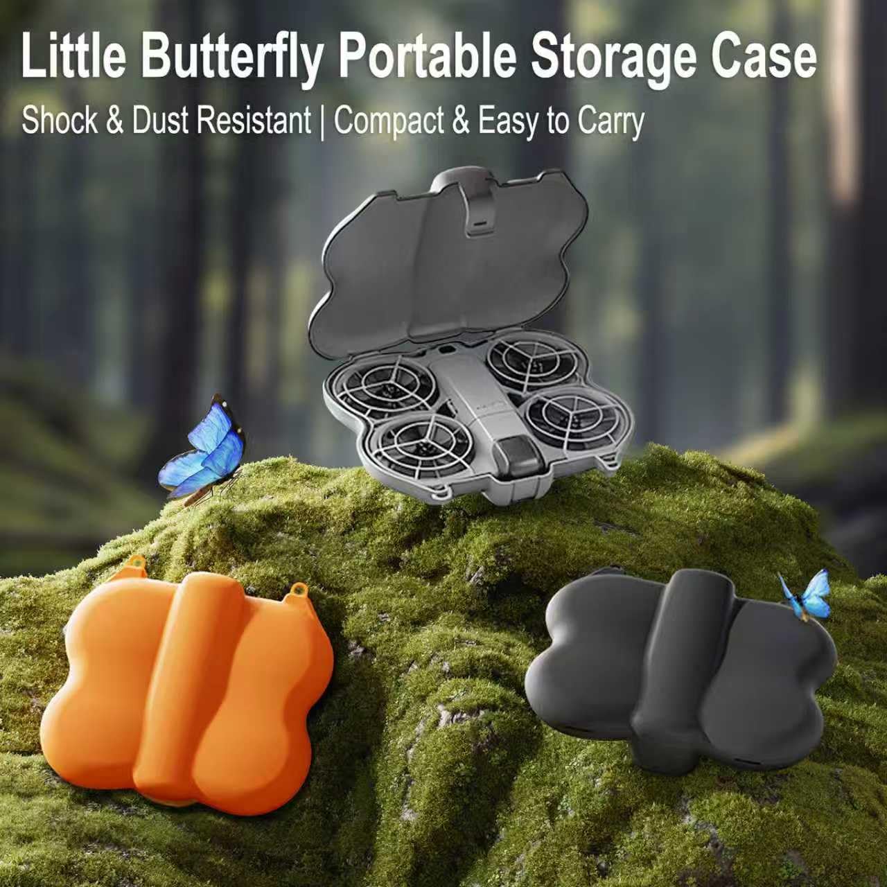 収納ケース DJI NEO 2 ドローン対応 耐衝撃 ポータブル 防塵 保護ケース アクセサリー付き (ブラック)