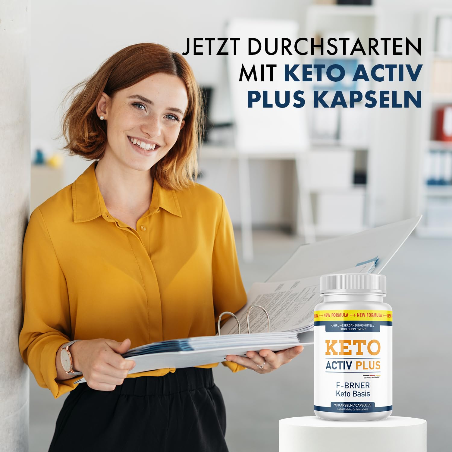Keto Activ Plus Kapseln - für Frauen und Männer geeignet - mit Garcinia Cambogia - 90 Kapseln pro Dose 1x