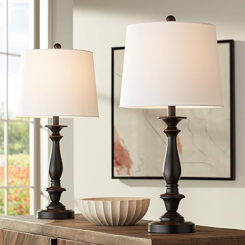 Regency Hill Percy Traditional Table Lamps 26" Tall Set of