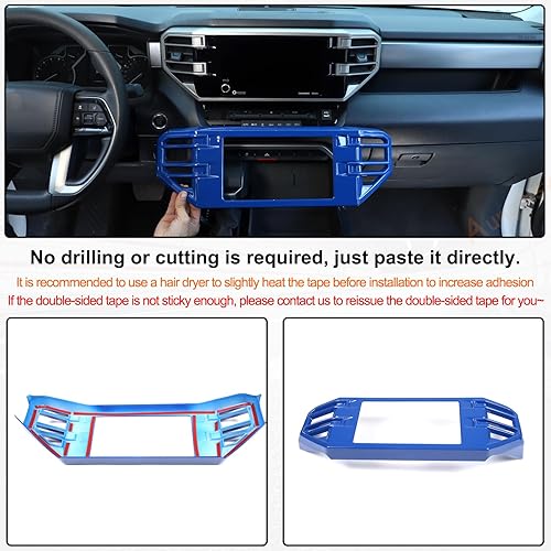 Vista 97 de Cubierta de salida de aire lateral para consola central de automóvil, compatible con Toyota Tundra 2022+ Sequoia 2023+ cubierta de panel de aire