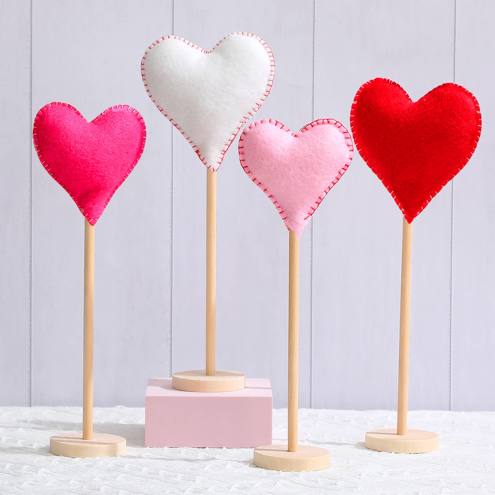 ハートフェルトTulip Time スタンプ、ダイ、モルド、ペーパー4点セット Amazon.com: Amyhill 4 Pieces Valentine's Day Tall Standing Felt