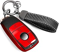 Vista 23 de Funda para Llavero de Audi con Accesorios de Llavero de Cuerda Trenzada de Metal, Estuche Suave Mejorado para Llave A3 A6-A8 E-Tron S3 RS6-7 SQ7-8