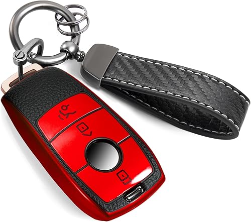 Miniatura 23 de Funda para Llavero de Audi con Accesorios de Llavero de Cuerda Trenzada de Metal, Estuche Suave Mejorado para Llave A3 A6-A8 E-Tron S3 RS6-7 SQ7-8