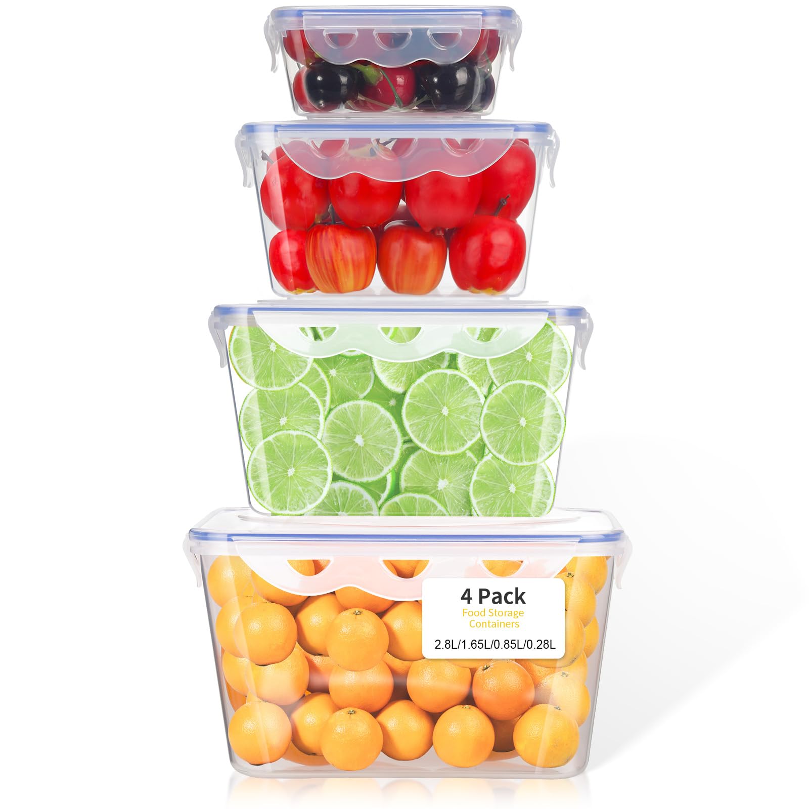 VINATO Vorratsgläser Set Mit Deckel – 4 Stück, 380ml, Luftdicht Aus Borosilikatglas, Für Nüsse, Gewürze, Snacks & Mehr
