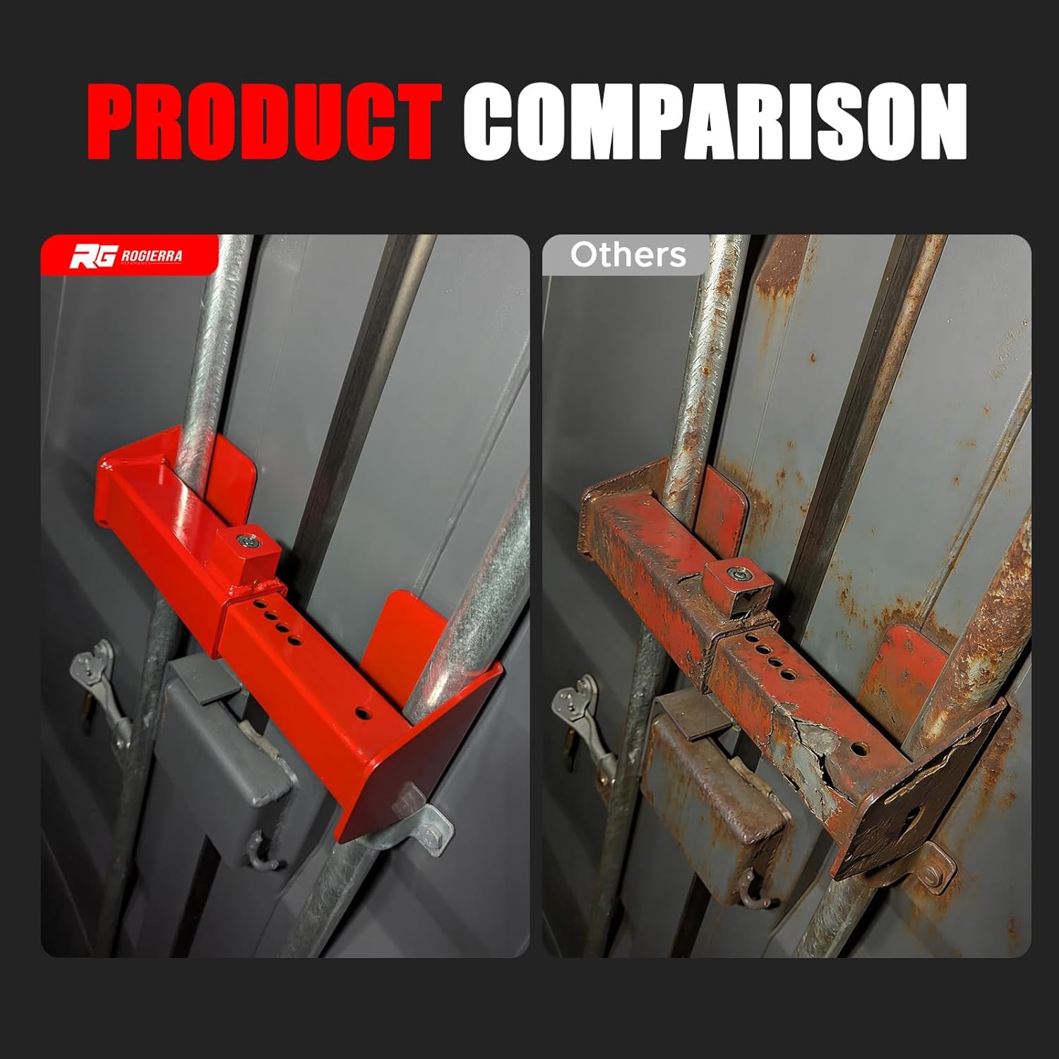 Cargo Door Lock, Shipping Container Lock for Semi Trailer Trucks & Containers Heavy Equipment Anti Theft Includes 2 Keys