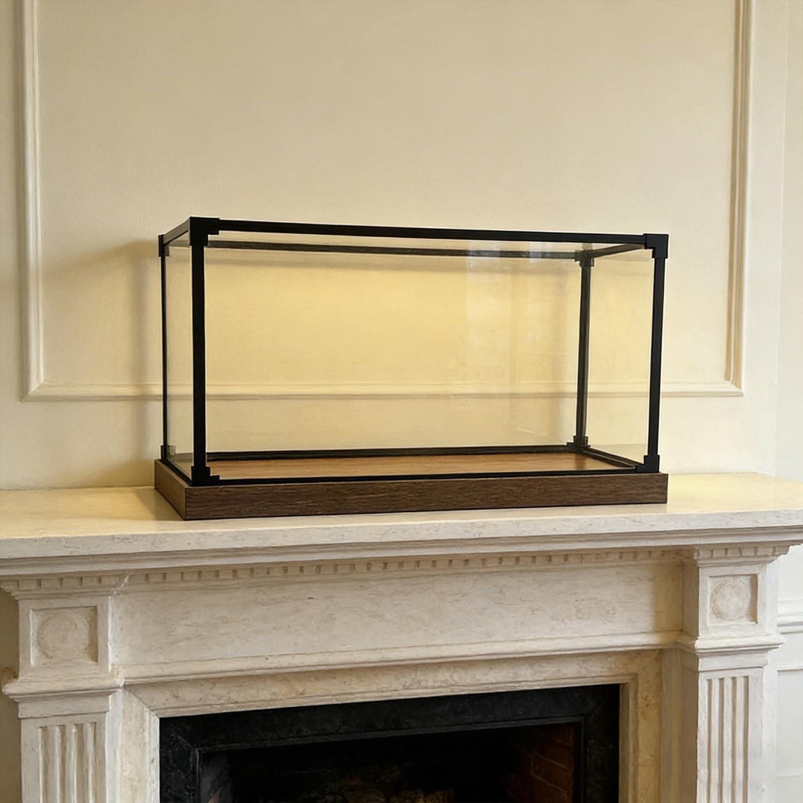 Staubdichte Box Transparente Schutzvitrine Holzboden als Alternative zu Glasvitrine Stapelbare Sammlerstücke Würfel Aufbewahrungsbox für Figuren Modelle Verkaufsveranstaltungen(35x35x35cm)