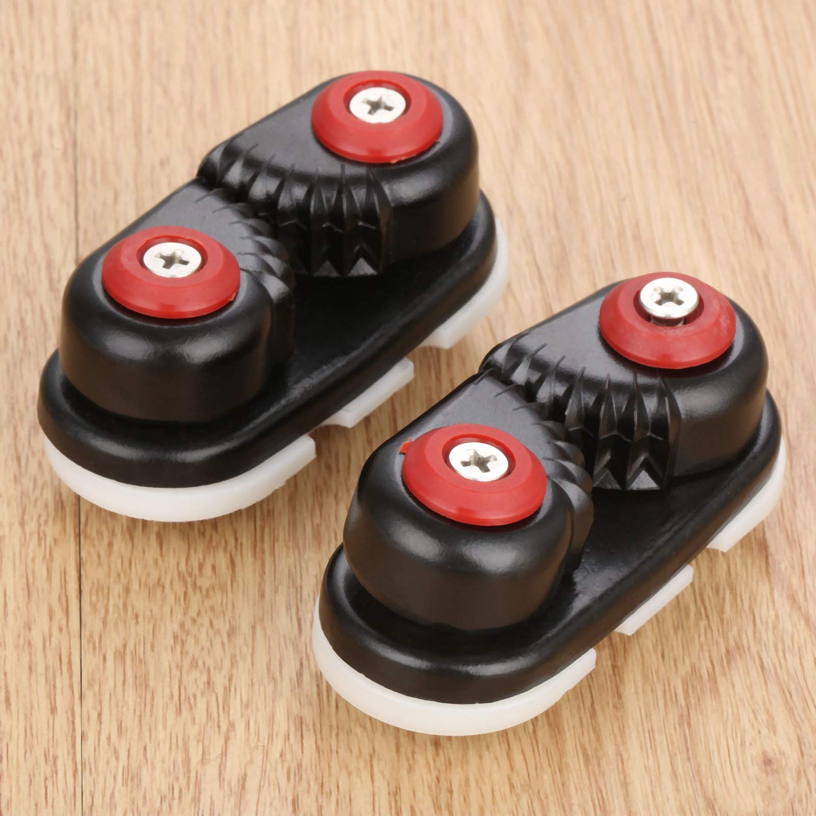 MUXSAM Strozzascotte con cuscinetto a sfera, per barca a vela, colore nero, in plastica ABS e alluminio anodizzato