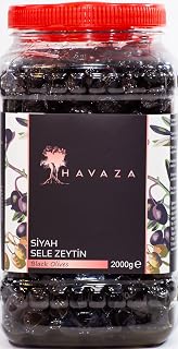 HAVAZA Siyah Sele Zeytin - 2000 gr. (291-320 Kalibre)