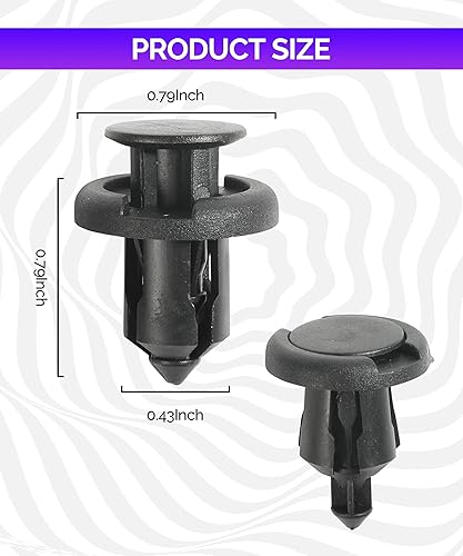 Miniatura 2 de 20 clips de nailon, clips para parachoques, clips de guardabarros, clips de retención tipo empuje para parachoques delantero, accesorios de