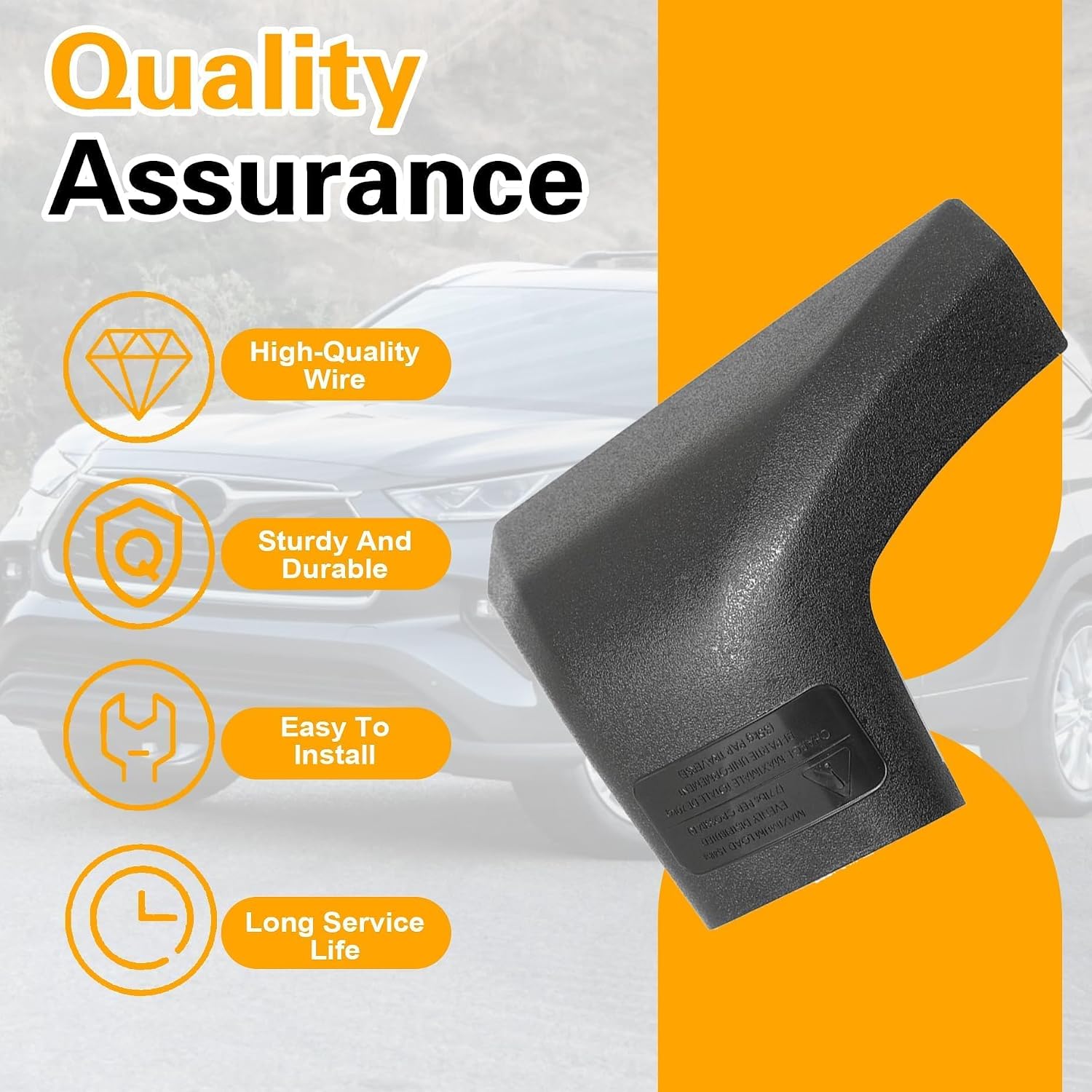 Front Left Driver Side Roof Rack Rail Cover Compatible with Toyota Highlander XLE XSE Ltd Platinum Hybrid XLE Limited 2020-2024#PT767-48200-CVLF PT76748200CVLF