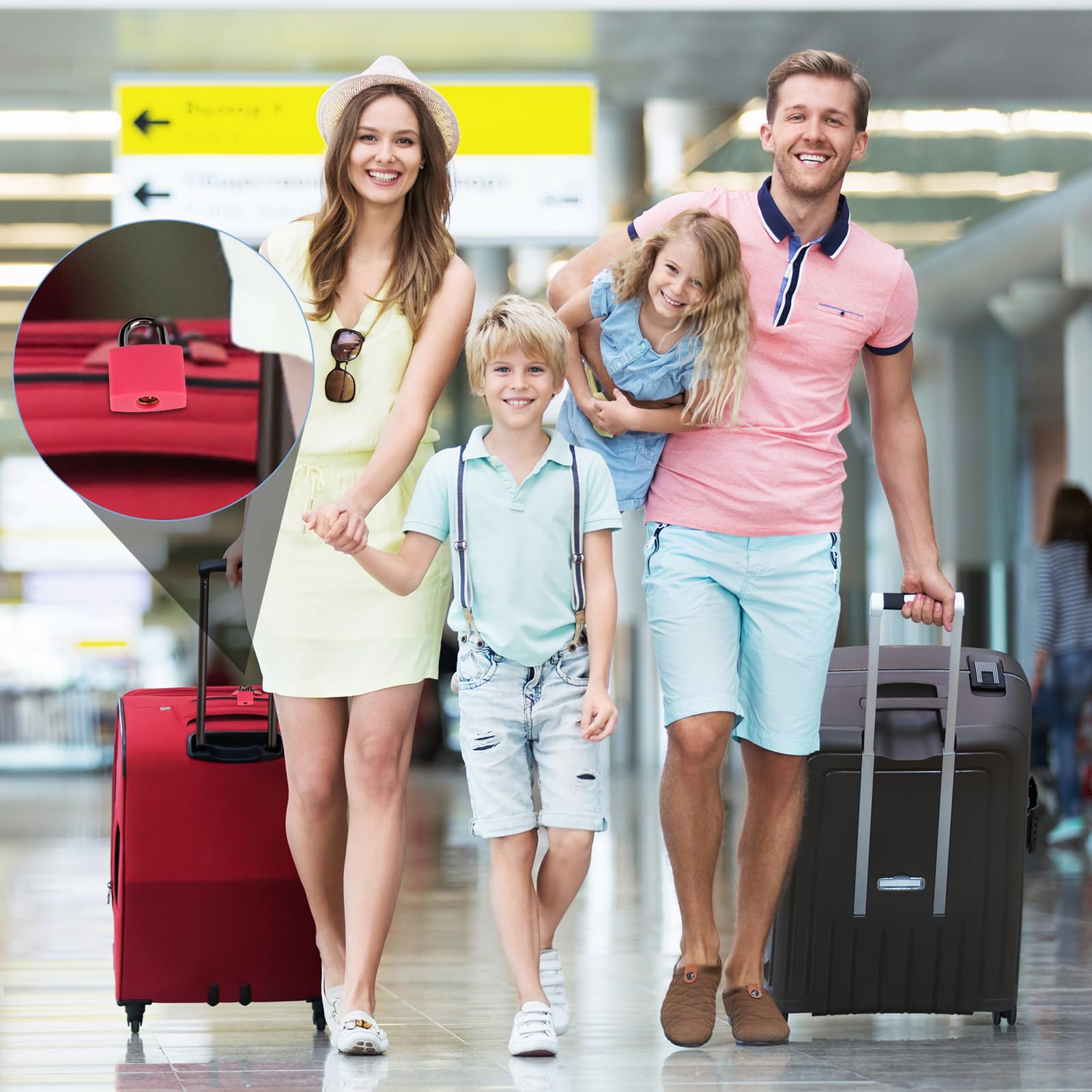 Set 8 Lucchetti Per Valigie Colorati - Mini Lucchetti Con Chiavi Per Sicurezza