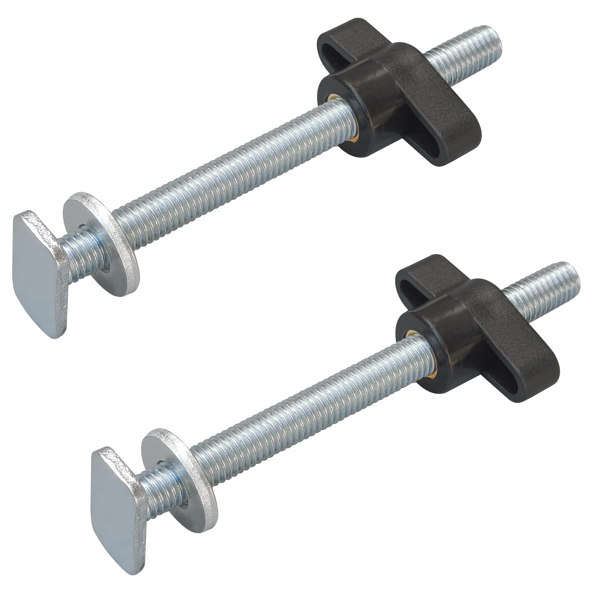2-Pack M8 T Rail Track Bolts with Knobs and Washers- T-Slot Nuts and Sliding Bolts for Woodworking Projects