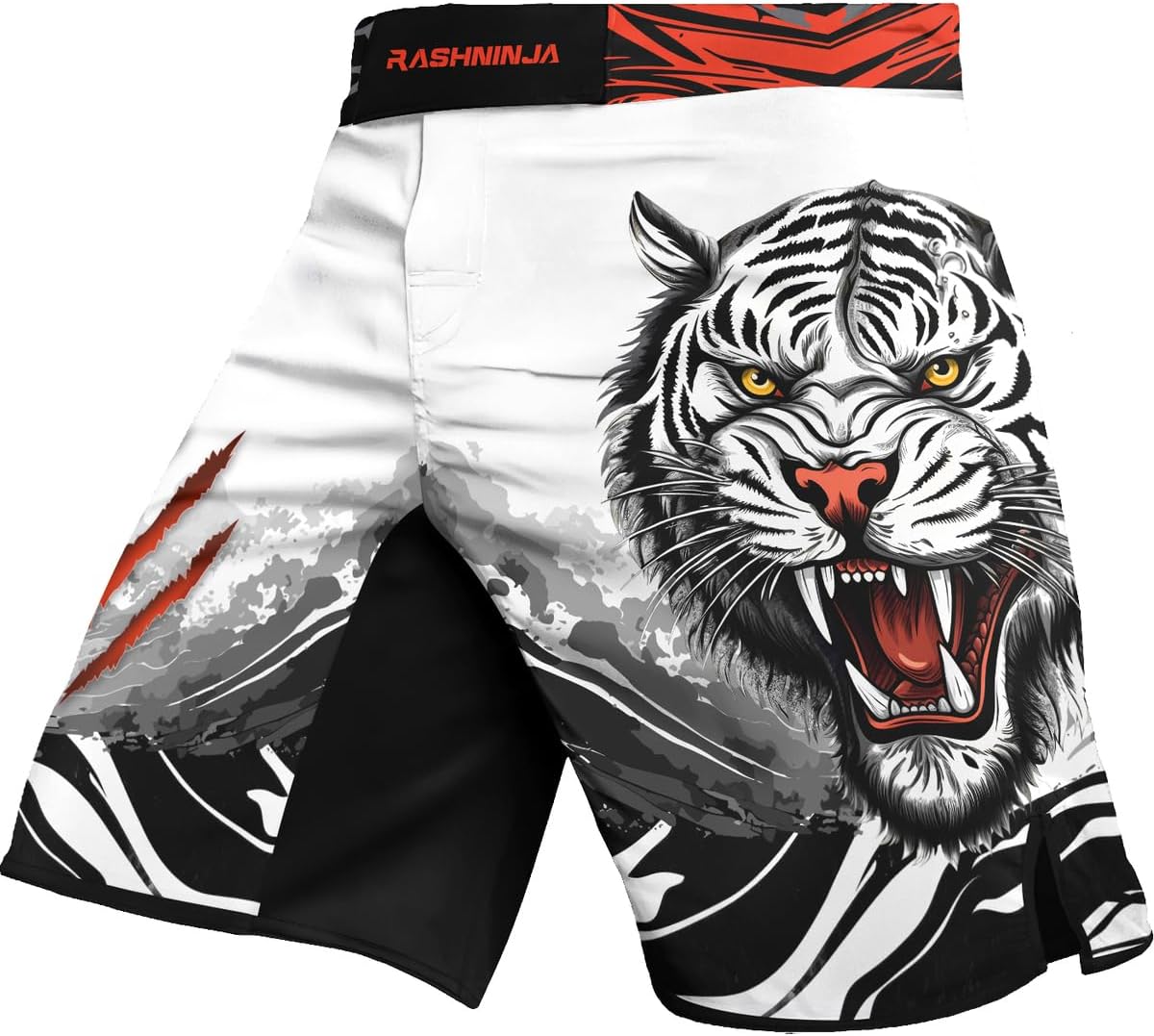 Tiger Jiu Jitsu Shorts Men's Fight Shorts MMA BJJ Boxing Combat Grappling Kickboxing No Gi