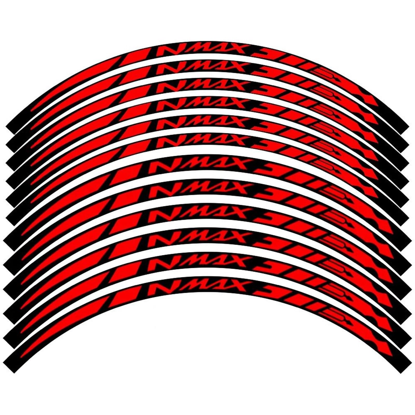 Tire Modification Motorcycle Rim Stickers Wheel Film Border Reflective Decals for Yamaha NMAX 155 Nmax155 Spare Parts(2020-2021 A)