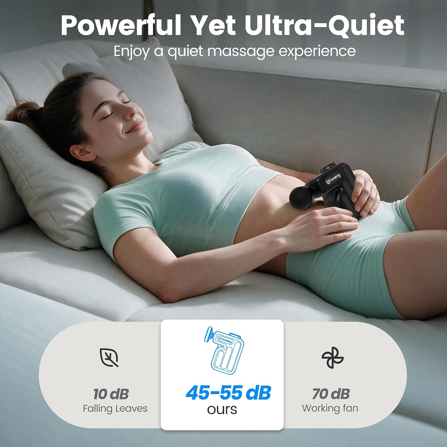 Mini Massage Gun Pain Relief, Muscle Massager Deep Tissue, Powerful & Quiet