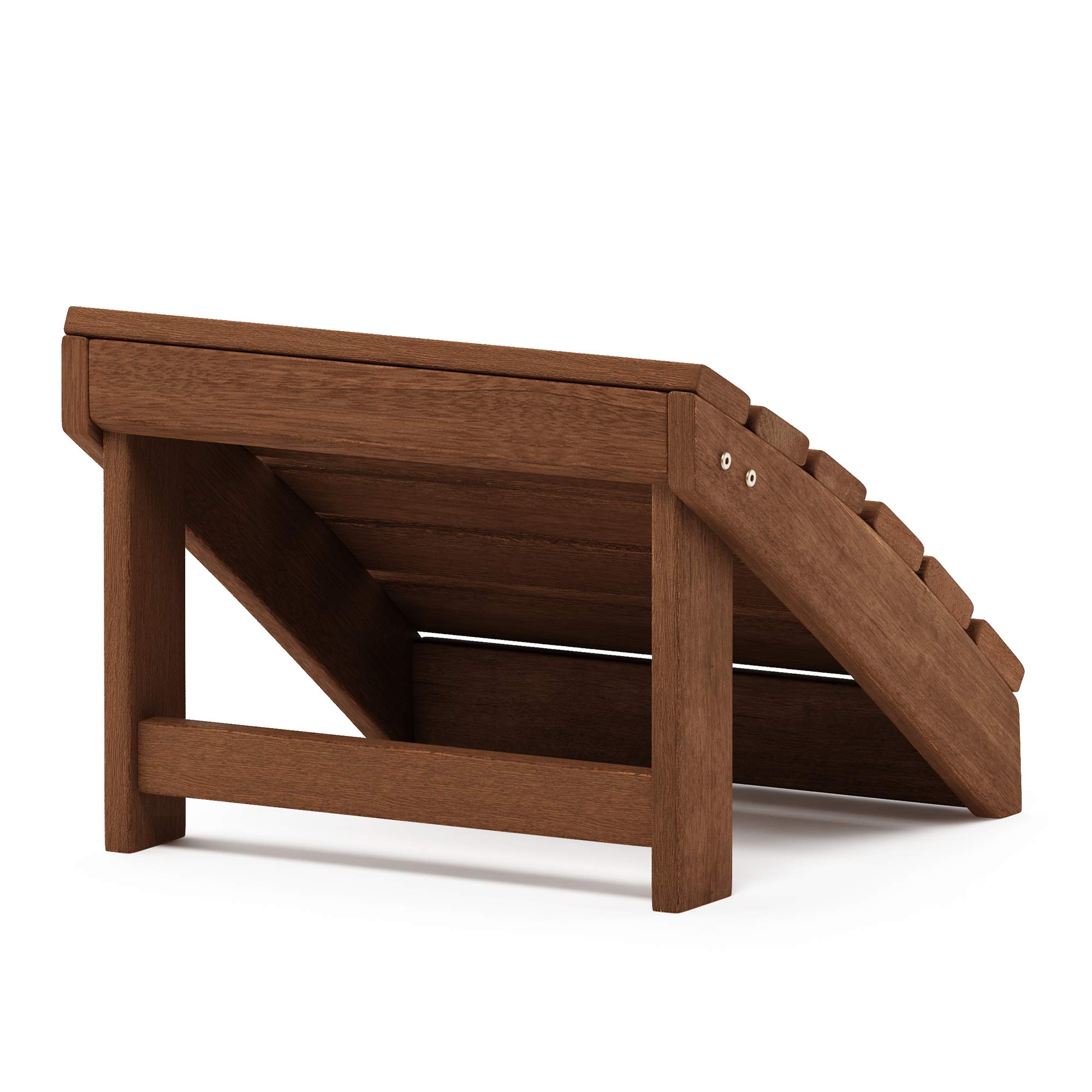 Furinno Tioman Reposapiés de Madera dura Adirondack en Aceite de Teca, Naturales