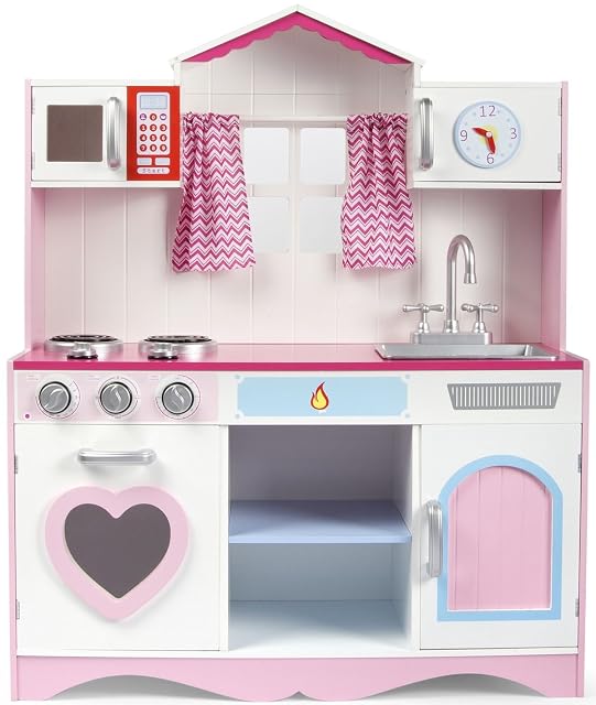 Foto 4 de 8 de Leomark Cocina Pink Play Madera Infantil de Juguete - Color Rosa
