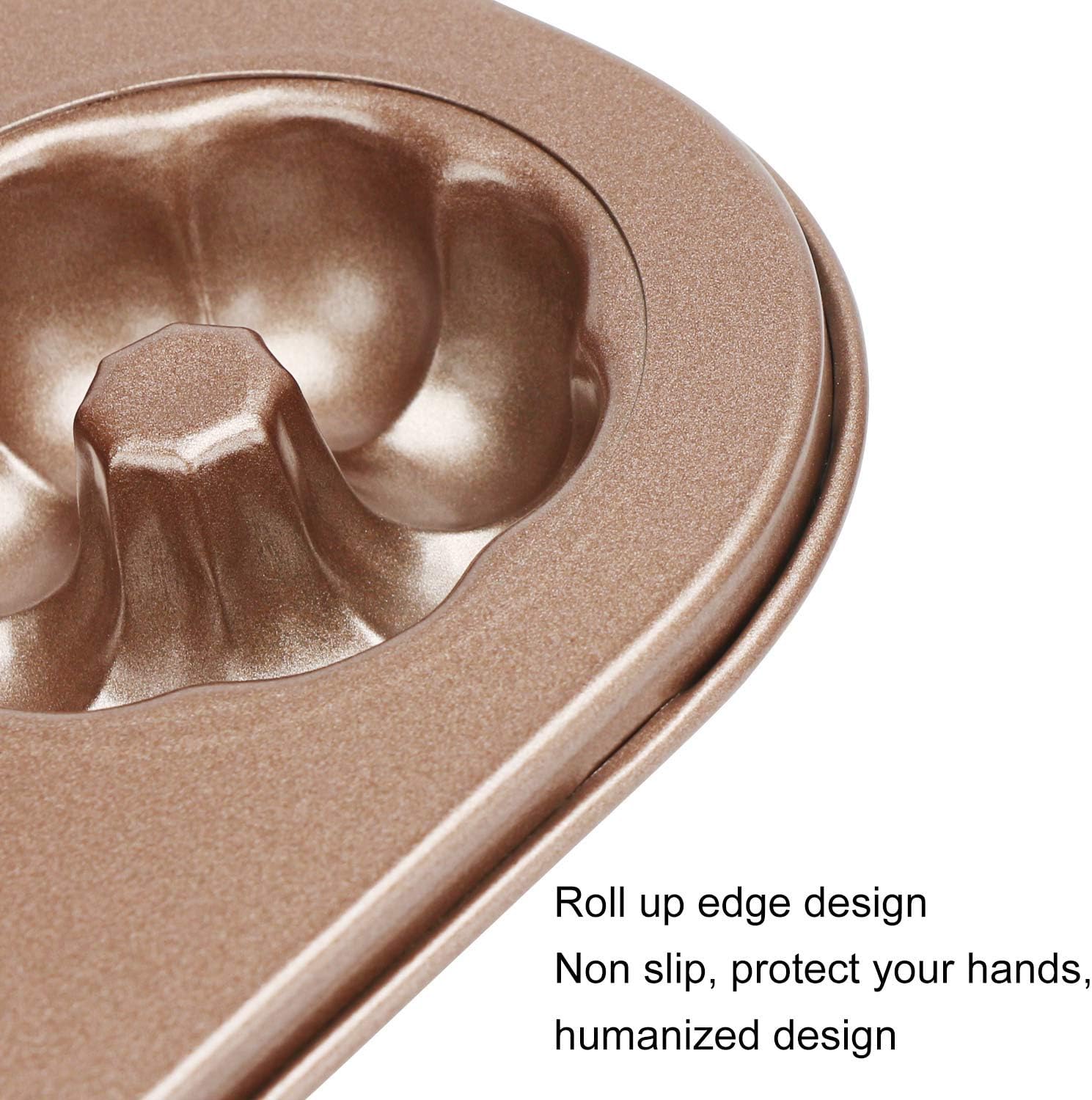 Beasea Donut Baking Pans, 1 Pack Nonstick Small Mini Doughnut Pans 12 Cavity Carbon Steel Bagel Oven Baking Tray Sheet image 4