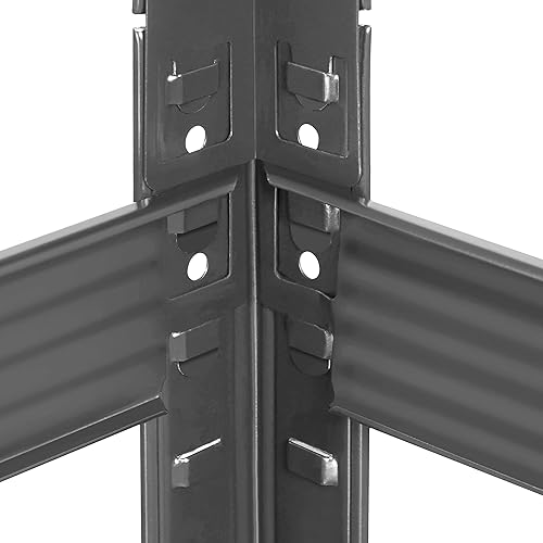 Miniatura 8 de Topeakmart Unidad de Estantería de Almacenamiento para Garaje de 5 Niveles Estantes de Metal Ajustables Estantes de Utilidad Resistentes Estantes de