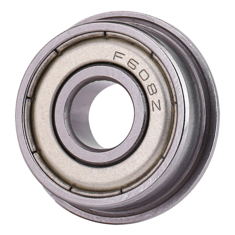 Flenslagers, 10 stuks set F608Z dubbel afgeschermde flenskogellagers 8 × 22 × 7 mm / 0,31 × 0,86 × 0,27 inch lagersets