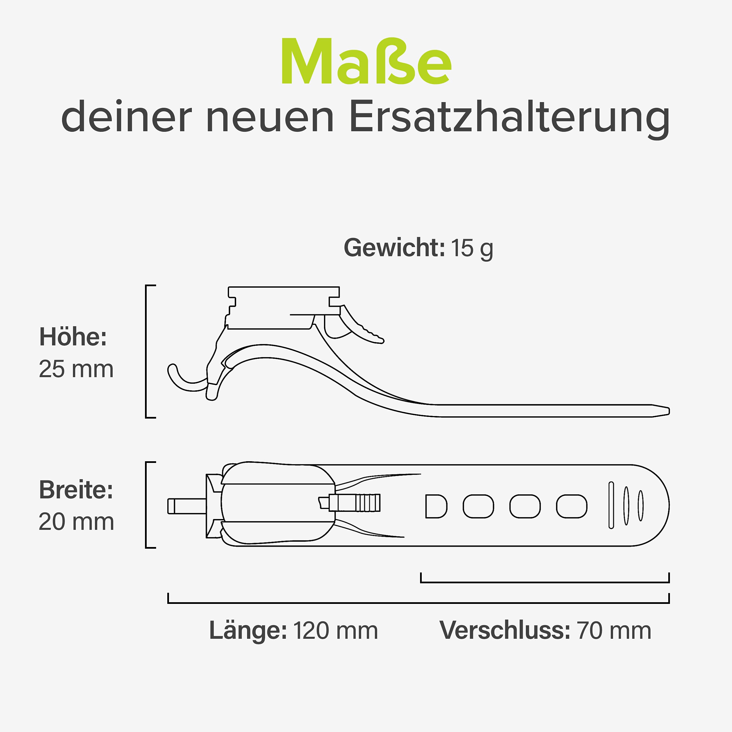 VELMIA Fahrradlicht Halterung Set für Vorne & Hinten I für alle Velmia Fahrradlampen I Ersatzhalterung aus Gummi Schwarz