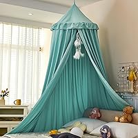 Vista 14 de dix-rainbow Dosel Decorativo de Princesa para Cama de Niños, Dosel de Cama Suave y Duradero para Habitación de Niñas, Dosel de Tienda, Mosquitero