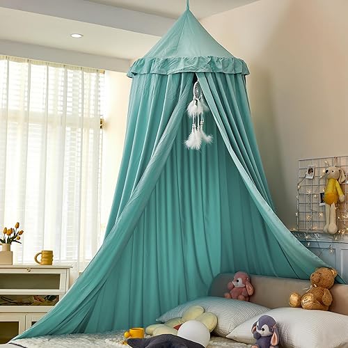 Miniatura 56 de dix-rainbow Toldo decorativo de princesa para cama de niños, toldo de cama suave y duradero para habitación de niñas, tienda de campaña, ropa de Red