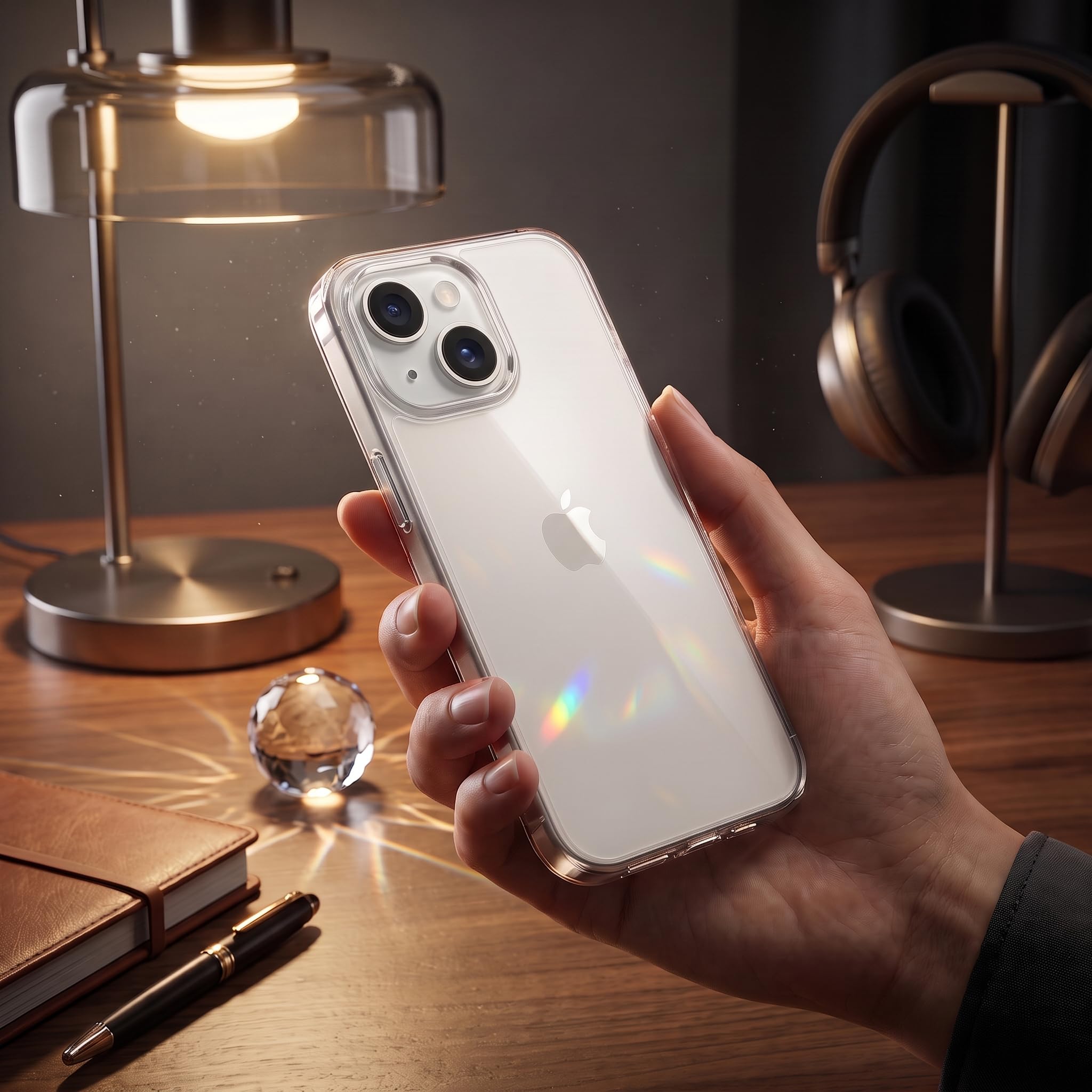 Oprimio kryształowo czysta osłona na iPhone 14 [osłona z silikonu] [100% przezroczysta] [niemiecki materiał] [ultra cienka] przezroczysta osłona na telefon komórkowy Apple iPhone 14