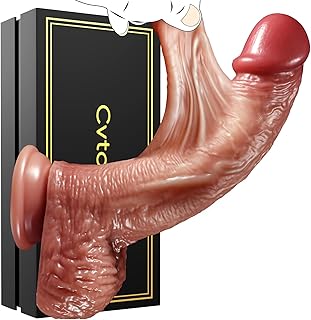 Realistic Dildo Sex Toys for Women - 8.7 inch Soft Silicone Material with Jerkable Skin&Sliding Balls for G Spot and Vaginal Anal, Strong Suction Cup Dildo Adult Toy for Female Pleasure & Couple Games
