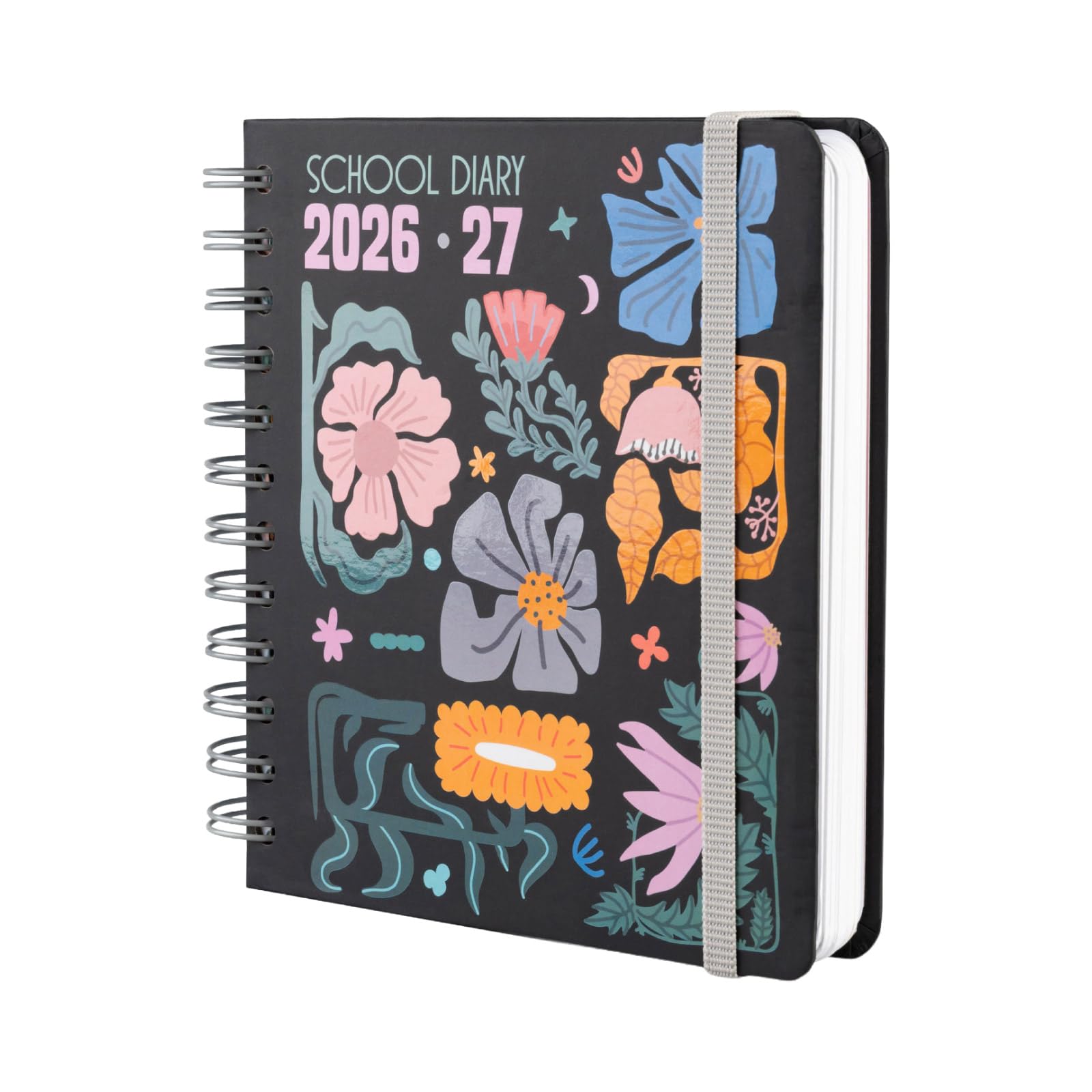 Grupo Erik Academic Diary 2026-2027 Page a Day - Floral Cubes | Back to School Planner 2026-2027, Mid Year Diary 2026 2027 Day per Page | Stationery Gifts